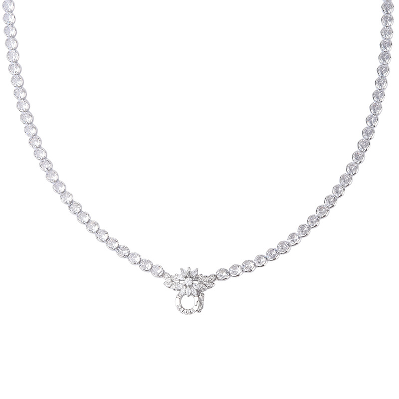 Zhuang Sheng joyería de cobre de fondo de platino burbuja hebilla de cadena del todo fósforo desmontable 48 + 5cm