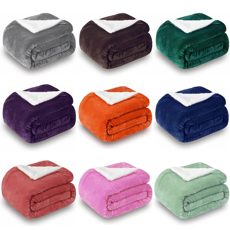 Sherpa Lamb Velvet Blanket Thickeneded Double Layer Warm and Skin-Friendly Flannel Blanket Sofa Lunch Break Blanket Soft and Warm Sherpa Lamb Velvet Blanket Thickeneded Double Layer Warm and Skin-Friendly Flannel Blanket Sofa Lunch Break Blanket Soft and Warm