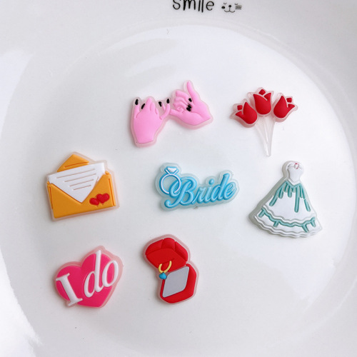 New Ins Glow-in-the-Dark Small Bow Soft Silicone Accessory DIY Hair Accessories Phone Case Sticker Hair Clip Hair Ribbon Headwear Shoe Clips