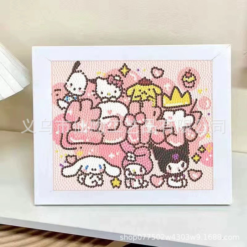 Набор для алмазной живописи Sanrio Kuromi, 17×22 см пластиковая рамка, набор для творчества DIY для детей