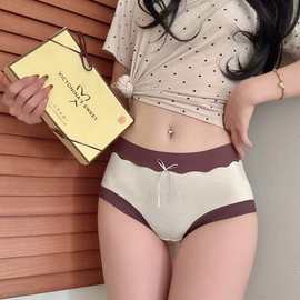 巧克力7A蚕丝抑菌裤裸感无痕高弹包臀舒适亲肤透气柔软女士内裤