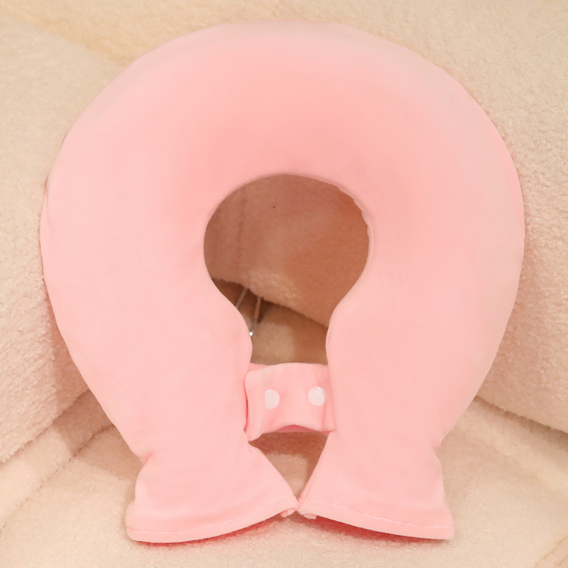 Bolsa de agua caliente de almohada en forma de U de dibujos animados a prueba de explosiones calentamiento compresas calientes protectoras de cuello desmontables y lavables bolsas de agua caliente de inyección de flujo de peluche otoño invierno image 13