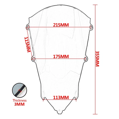Motorcycle front windshield: Windscreen Wind Shield