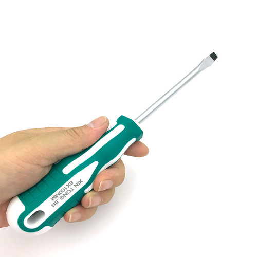 Cross-type slip-resistant handle screwdriver, five metal tools magnetic screwdriver, reinforced cross-type flathead screwdriver