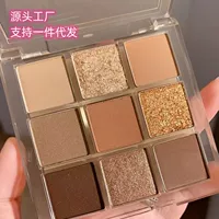 Девятицветная пластина для теней для век ins Super Fire Orange Brown Таро Грязевая пластина для теней для век Перламутровый матовый студенческий паритет Девять квадратных теней для век