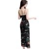 Mesh printed mid length buttock strap dress