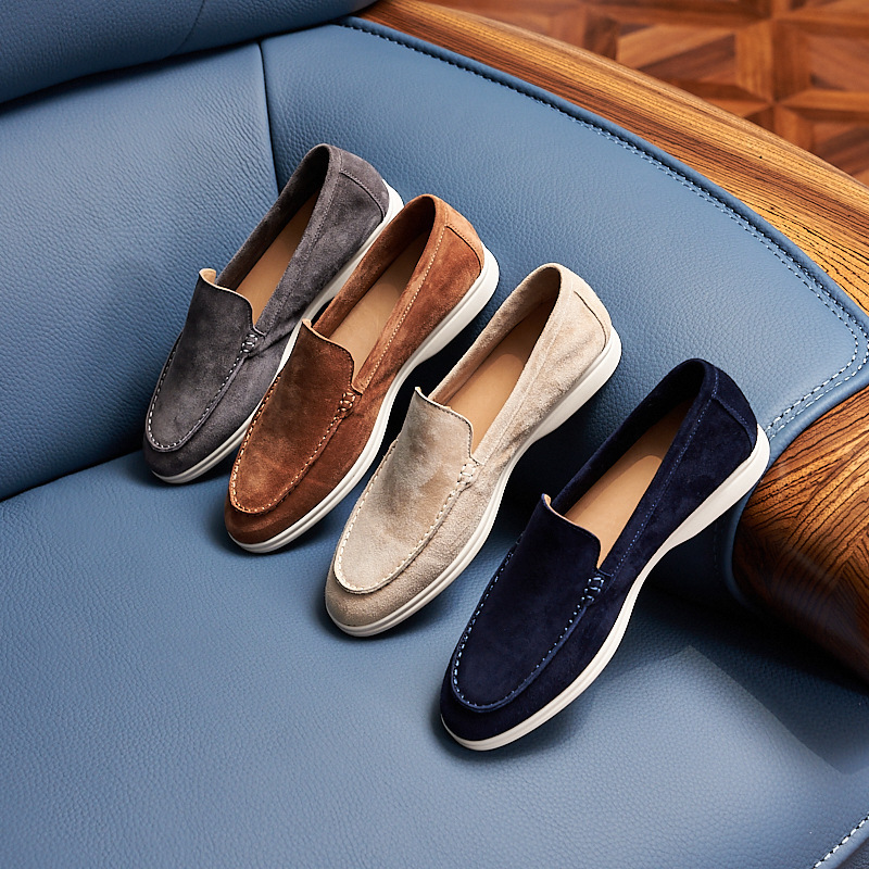 Cross-border British Loafers Vintage Casual Slip-on Men's Loafers Flat Casual Lazy Loafers Men's Loafers