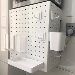 燃气热水器管道遮挡罩装饰洞洞板厨房壁挂炉表箱遮丑天然气置物架