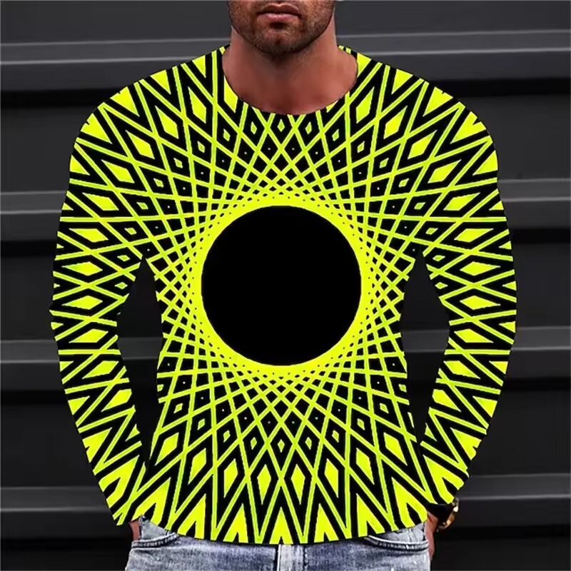 2025 Men's Optical Illusion Graphic Print Geometric Round Neck 3D Printed Top T-Shirt Men's Clothing 2025 Men's Optical Illusion Graphic Print Geometric Round Neck 3D Printed Top T-Shirt Men's Clothing