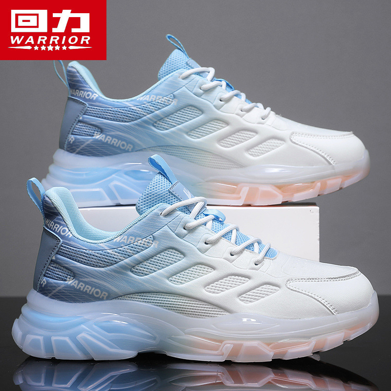 Warrior Men's Shoes 2026 New Model Lightweight Casual Sports Gradient Trendy Shoes Air Cushion Running Breathable Men's Dad Shoes