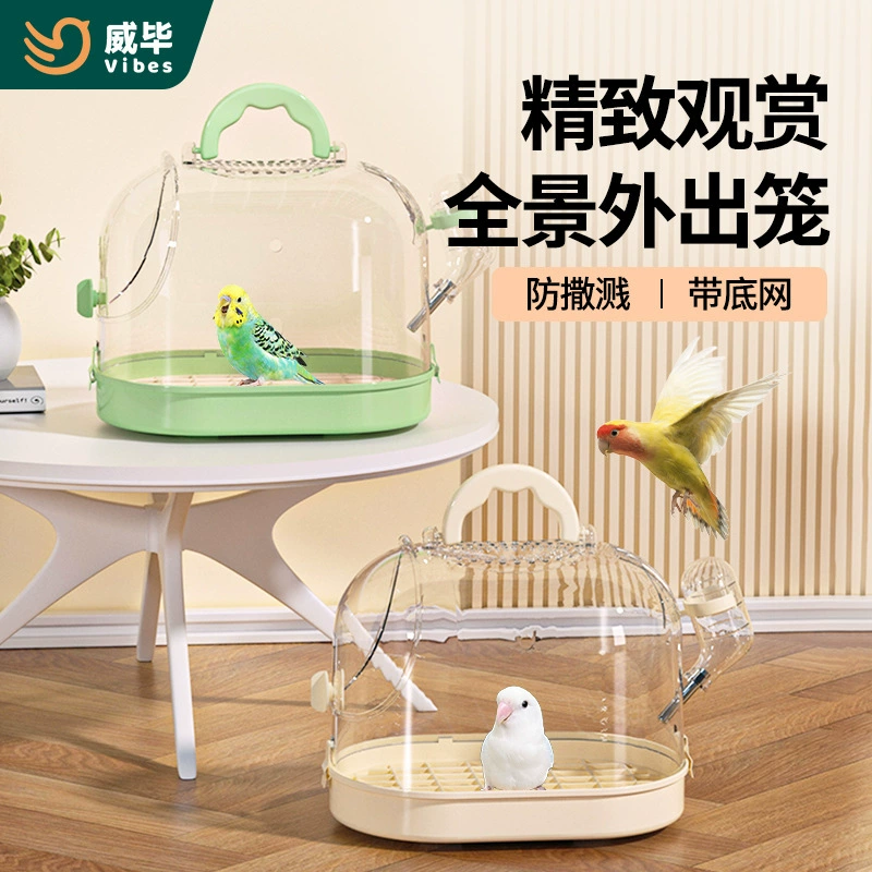 Новый попугай в клетке для птиц