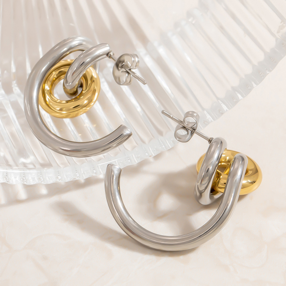 9g Weight 0.03µm-0.05µm Gold Plating Thickness PVD Coated Gold Plating Process 304 Stainless Steel Ear Needle Material Real Gold Plated Plating Material Ear Studs Classification 18K Gold Plating Color 1 Pair Quantity Casual, Daily Occasion 304 Stainless Steel Material C Shape, Geometric Pattern All Seasons Season Women's Gender Vintage Style, Classic Style Style Waterproof Non Tarnish, Irregular, Mixed Metal, Plating Craft PVD Coated Real Gold Plated 18K Gold C Shape Geometric 304 Stainless Steel Vintage Style Classic Style Waterproof Non Tarnish Ear Studs 5