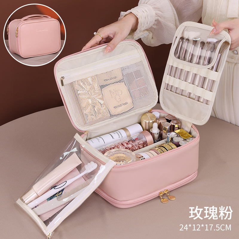 Bolsas de maquillaje de gran capacidad de alta calidad bolsas de lavado portátiles joyería caja de joyería bolsa de maquillaje de viaje bolsa de almacenamiento bolsa de maquillaje