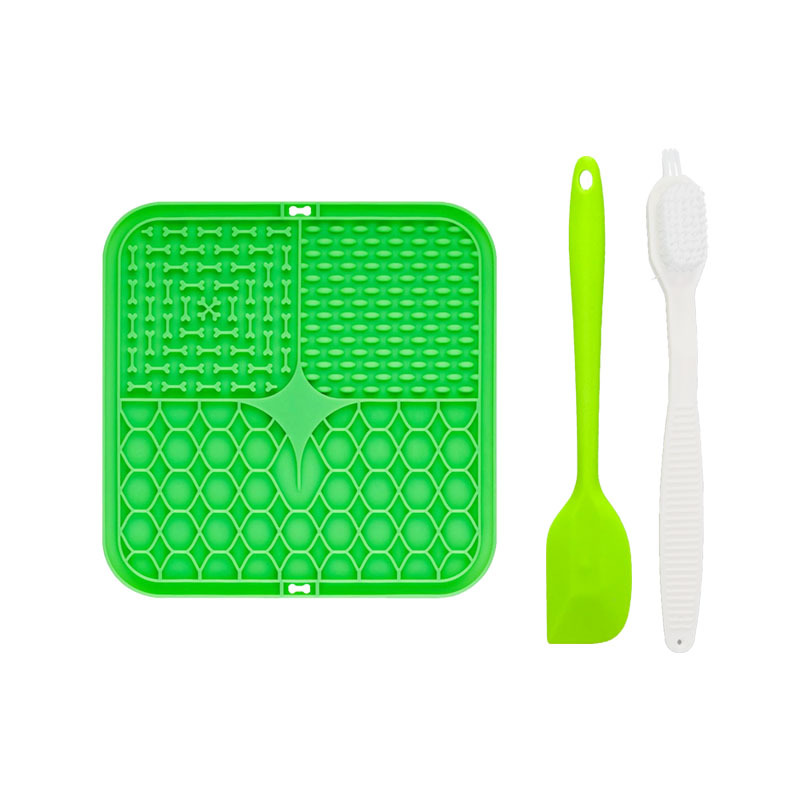 Ventas transfronterizas calientes de almohadillas de lamida de mascotas, tazón de comida lenta, almohadillas de lamida de Fengrong con ventosa, almohadillas de grado alimenticio anti-derramamiento