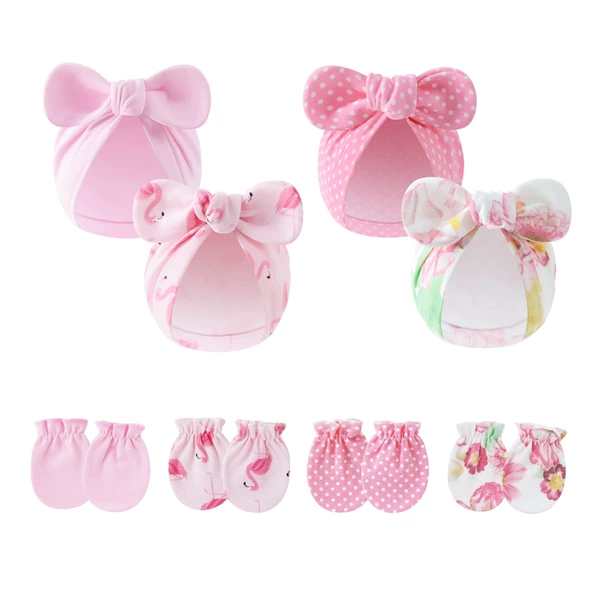 Pink + Flamingo + Rose Red Polka dots + Chrysanthemum on white background (round seal + let go)