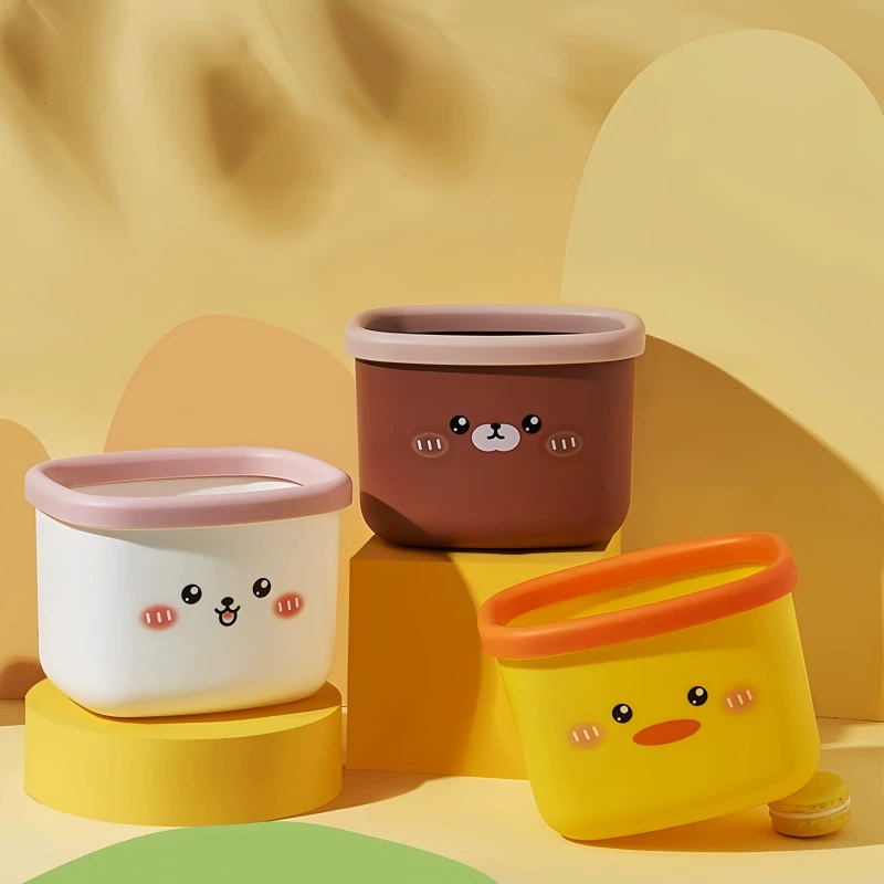 Настольный мусорный бак милый мини-мультфильм студенческий обеденный стол стол для спальни кровать маленький ящик для хранения мусора
