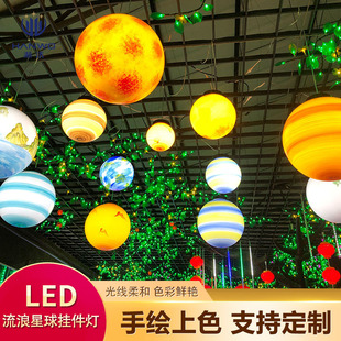 Acrylic Planet Lamp Moon Lamp Wandering Earth Pendant Wedding Nine Planets Led Wedding Atmosphere Light