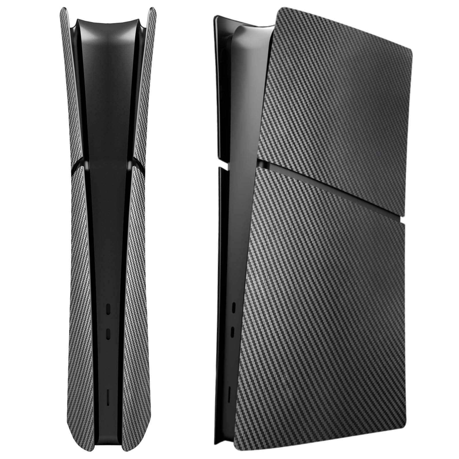 Exclusivo transfronterizo para PS5 Slim Carcasa de repuesto de fibra de carbono Funda protectora de consola de juegos Versión de unidad óptica digital desmontable