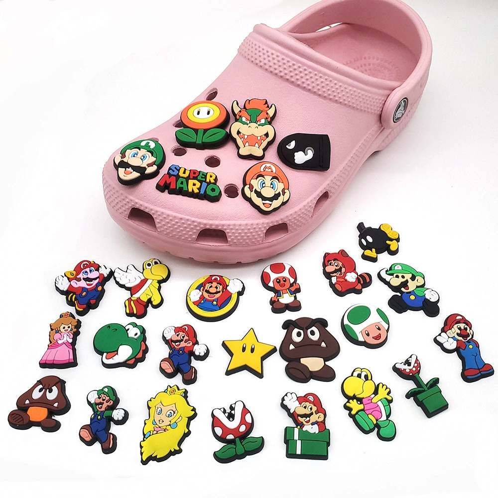 Супер Мэри Марио, обувь MARIO Shoes Flower Cave Shoes Block Decoration CROC Decoration
