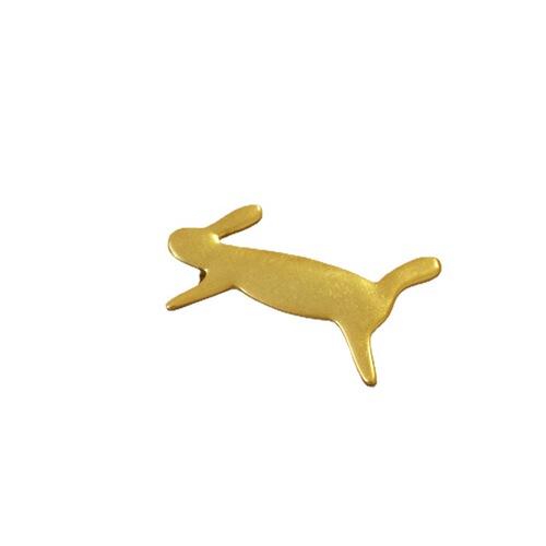 Japanese-style niche design brass retro gold-plated running rabbit cute zodiac simple personalized temperament brooch