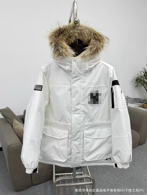 莆田 MLB羽绒服洋基队中长款派克服大毛领加厚保暖防风工装羽绒服|undefined