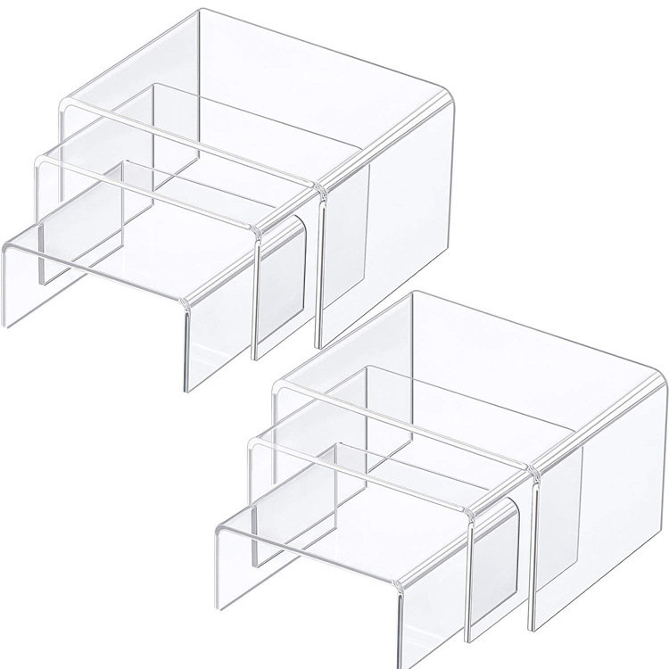 定制热弯U型支架有机玻璃透明产品陈列架定制亚克力化妆品展示架
