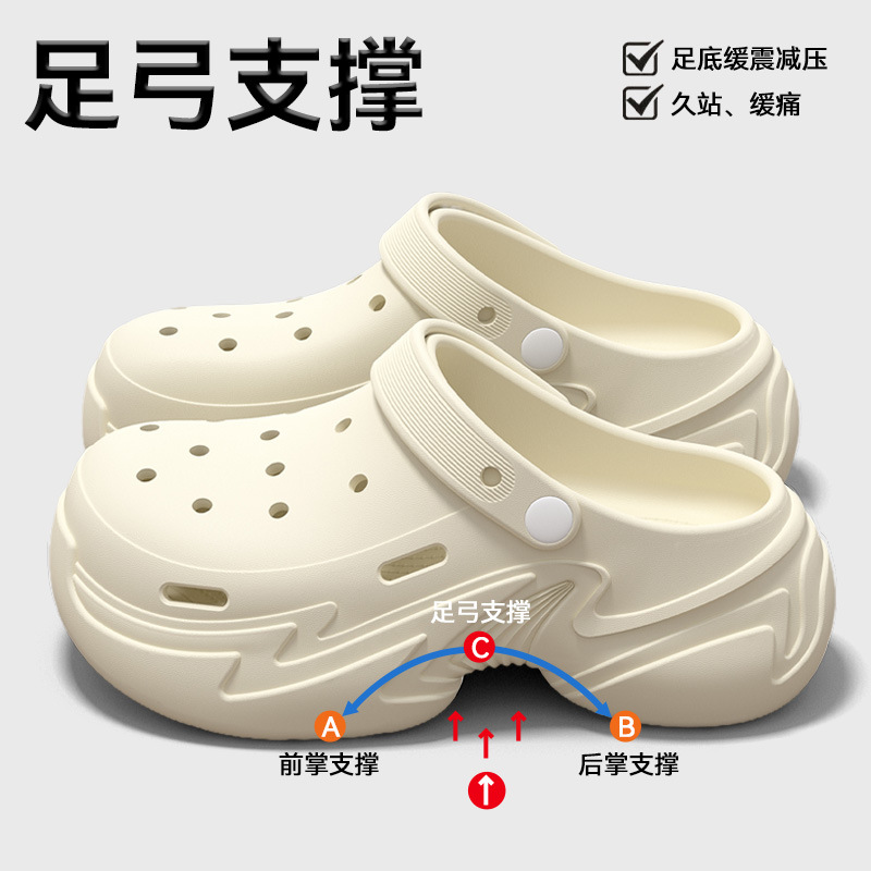 화이트 - 장시간 서 있어도 발이 피곤하지 않은 아치 지지대 - 아우터 디자인 -