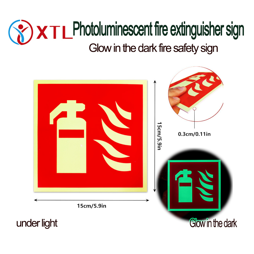 Glow in the dark fire safety s