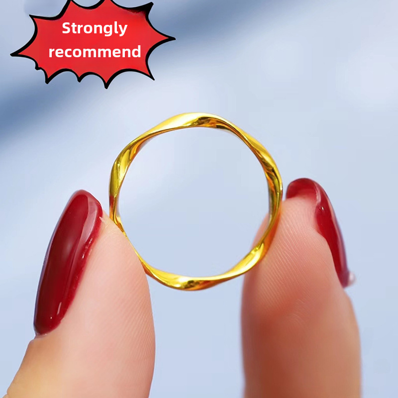 Mobius-Ring, Ring für Damen, trendig, schlicht, Persönlichkeit, hoher Sinn für Zeigefinger, Paarring für Damen, leichtes Luxus-Nischendesign_voghion.com