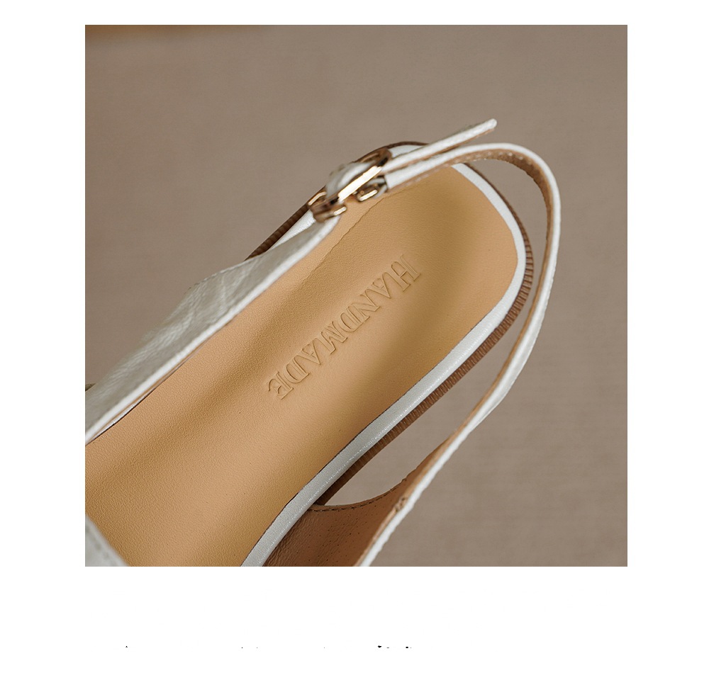 Sandal nữ hở mũi da cừu gót thô phong cách La Mã quai chữ T — đen chi tiết 17