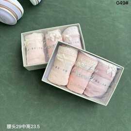 049清仓提花尾货蕾丝棉感轻柔蕾丝边奶油泡芙少女学生女三角内裤
