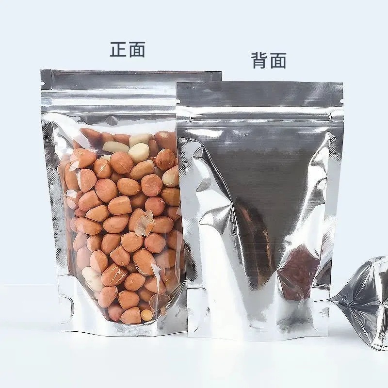 Bolsa de aluminio Yin-yang, bolsa con cierre hermético semitransparente y autoportante, bolsa de sellado para alimentos específicos para perros y gatos, bolsa de embalaje para sellar snacks