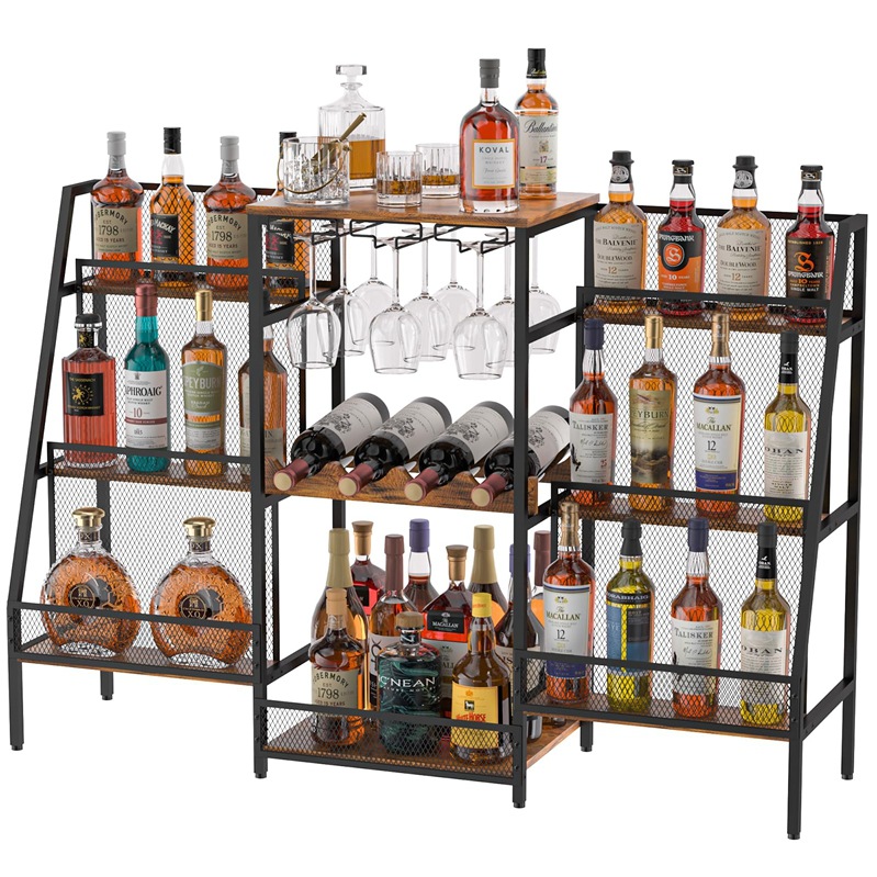 Stainless Steel Wine Glass Rack Upside down Goblet Storage Rack Household Accessible Luxury High-End Ornaments Hanging Wine Cabinet