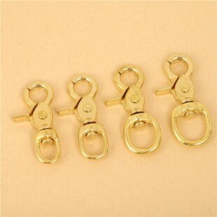Pure Copper Dog buckle key hook scissor buckle brass bag with Hook Lobster buckle DIY leather luggage hardware accessories