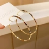 4cm twisted earrings-gold