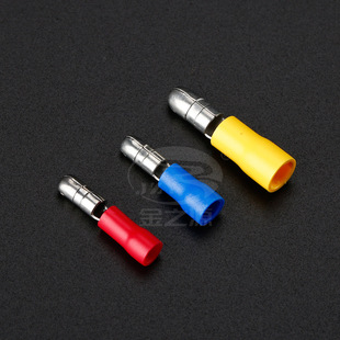 Jinzhiyuan Customized Cold-Pressed Brass Tinned Bullet Round Male Terminal Mpd1-156 Distribution Box Terminal Block