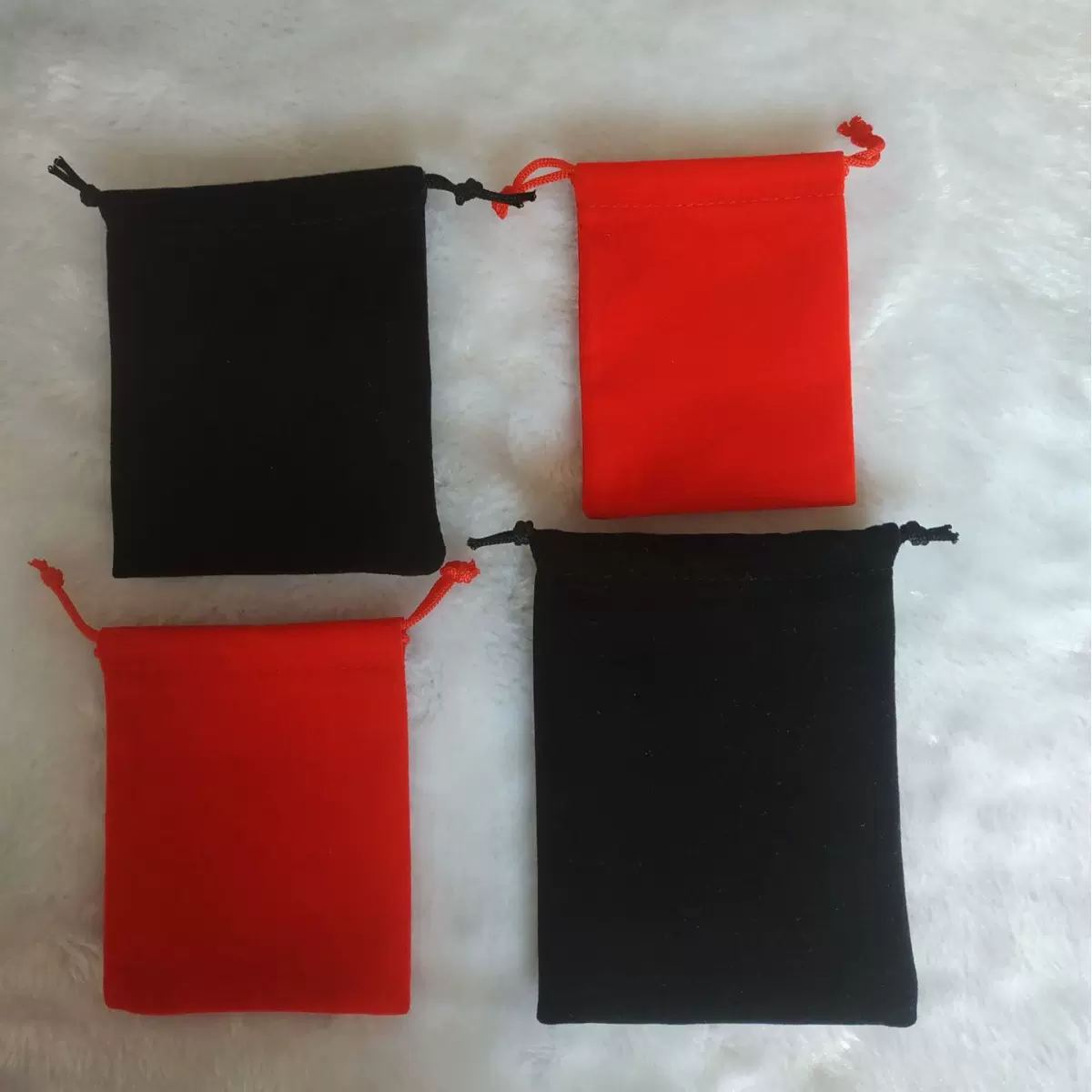 现货黑色红色束口袋 饰品首饰包装袋吸管耳机绒布袋厂家批发