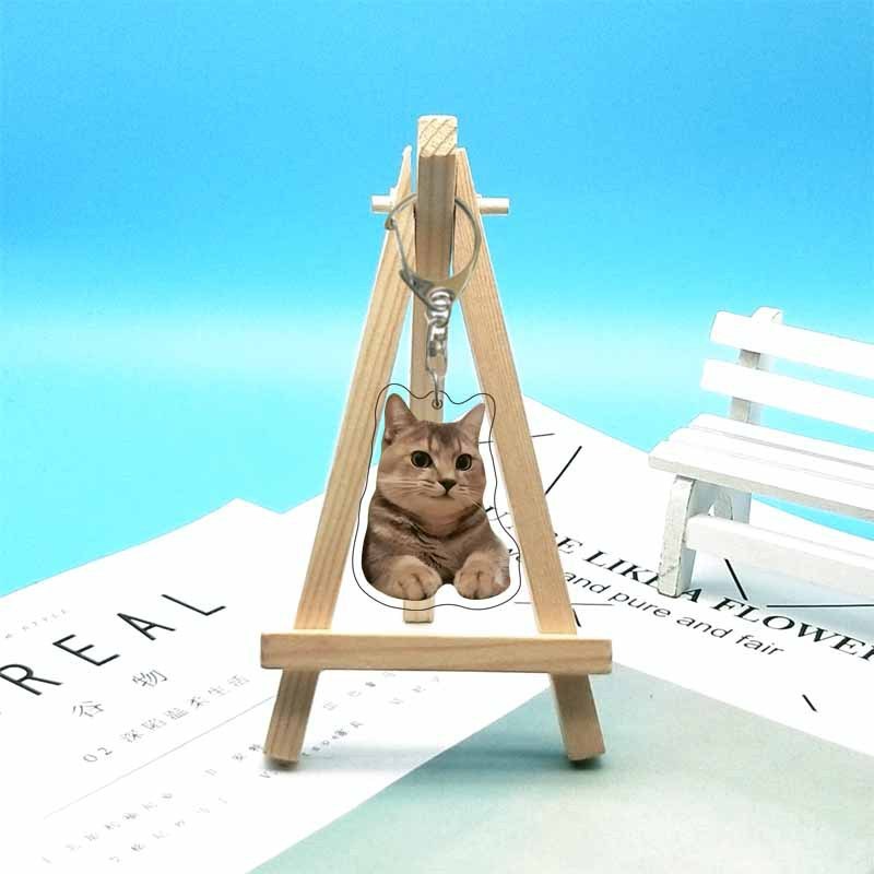 猫ミーム周辺機器面白い抽象的なかわいい面白い表現バッグ装飾アクリルキーホルダーペンダント|undefined