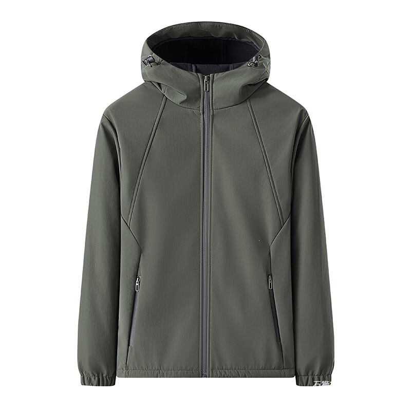 Cross-border foreign trade 2026 men's softshell jacket with hood, fleece-lined, thickened, windproof, waterproof, breathable, soft Cross-border foreign trade 2026 men's softshell jacket with hood, fleece-lined, thickened, windproof, waterproof, breathable, soft