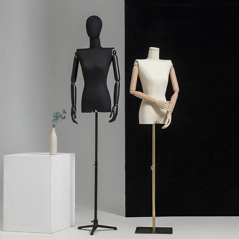 Modelo de busto femenino accesorios hombros planos estante de ropa de estilo coreano estante de ventana maniquí estante de exhibición de cuerpo humano