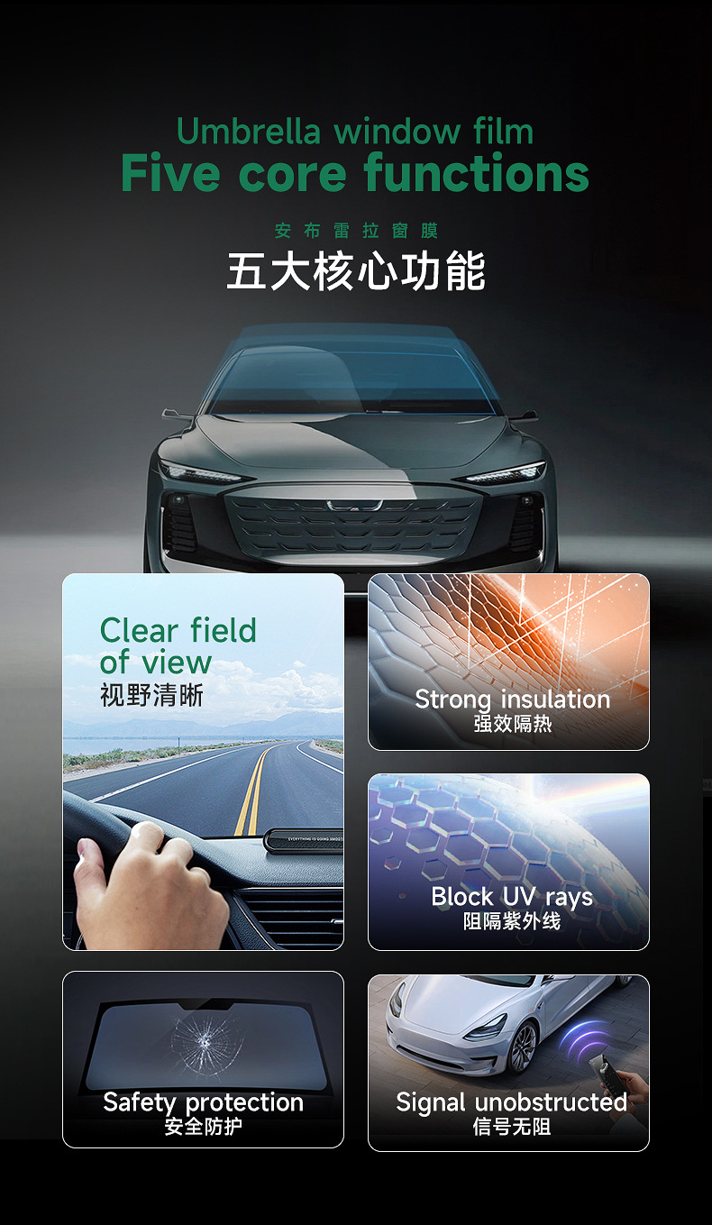Car Heat Insulation Film, Car Sunshade and Sunscreen Film, Car Paint and Glass Film, Exclusively Available for Cross-Border Sales