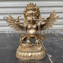 纯铜大鹏鸟护法密宗藏传佛像纯铜金翅大鹏护法藏传佛像家居供奉