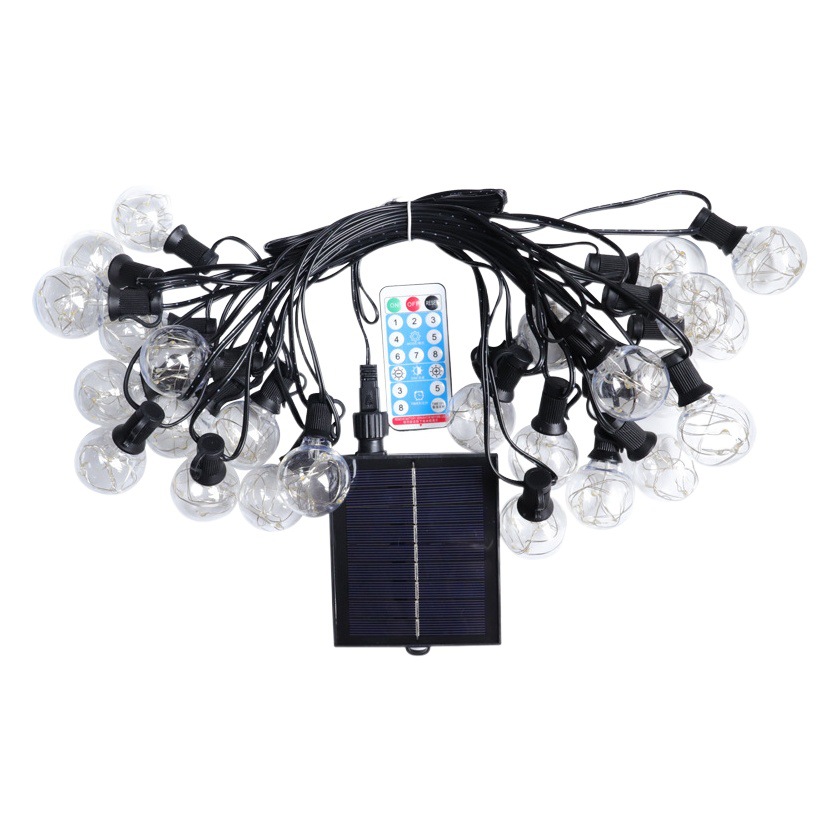 Al Aire Libre camping luz G40 bombilla solar con control remoto carpa impermeable bola decorativa luz patio decorativo luz de la secuencia