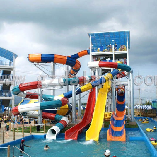 专业生产玻璃钢水滑道 水上游乐设备 组合滑梯 玻璃钢水滑梯