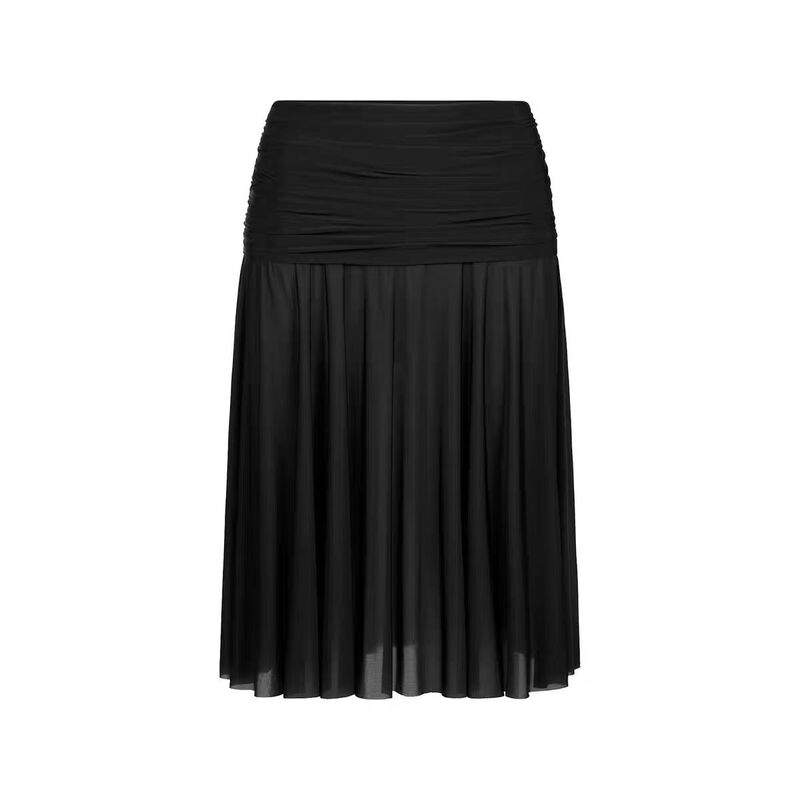 新商品 SKIMS MILKY SHEER MIDI SKIRT ハイウエスト プリーツ レディース スカート オーバーニー ミディスカート|undefined