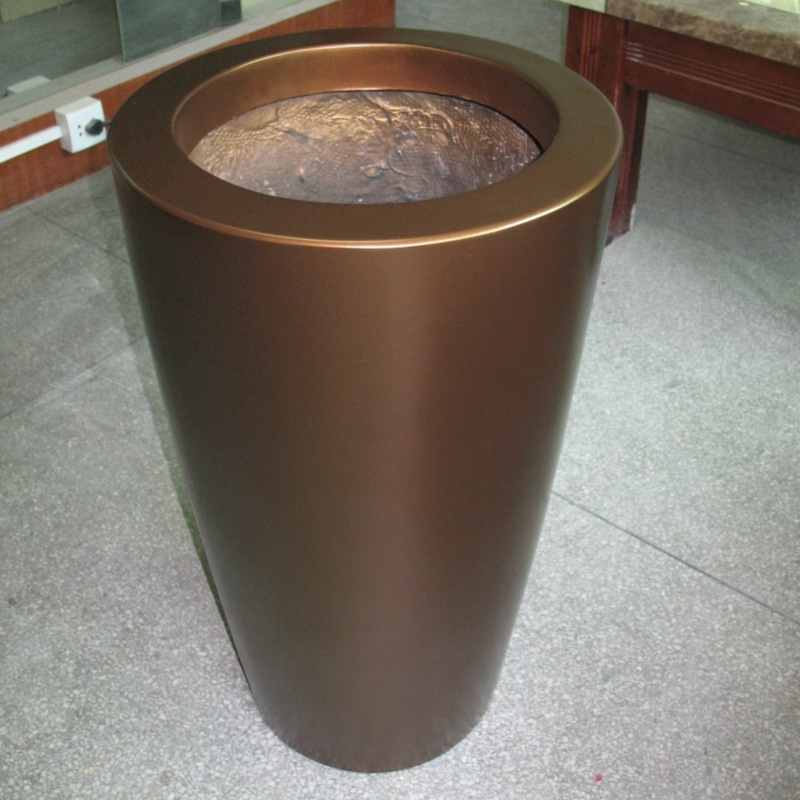 FRP redondo maceta de flores combinada centro comercial hotel interior al aire libre vasijas de flores decoración maceta de flores vasijas de flores