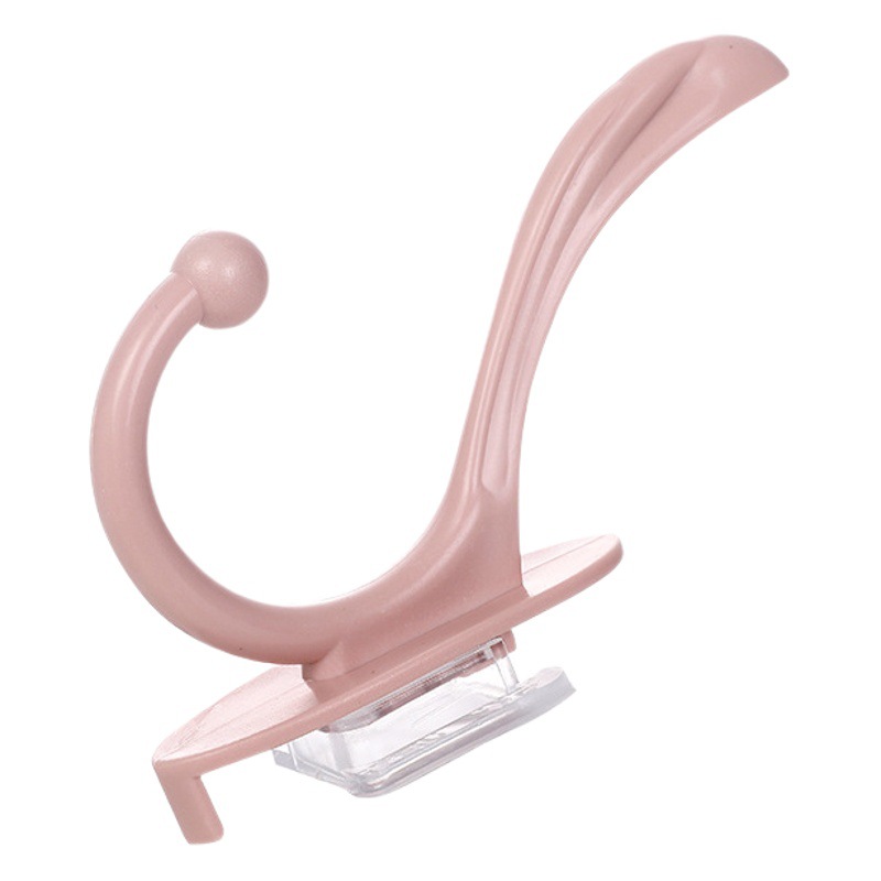 Punch-libre gancho pegajoso baño toalla gancho dormitorio baño pared ropa colgante plástico abrigo gancho detrás de la puerta