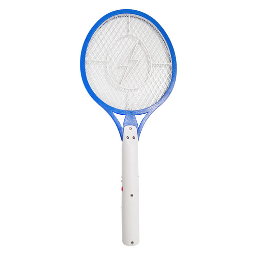 Supply Flat Plug Cordless Mosquito Swatter with White Handle Electric Mosquito Swatter with Round Light for Lighting and Mosquito Killing Fly Swatter for Home Use