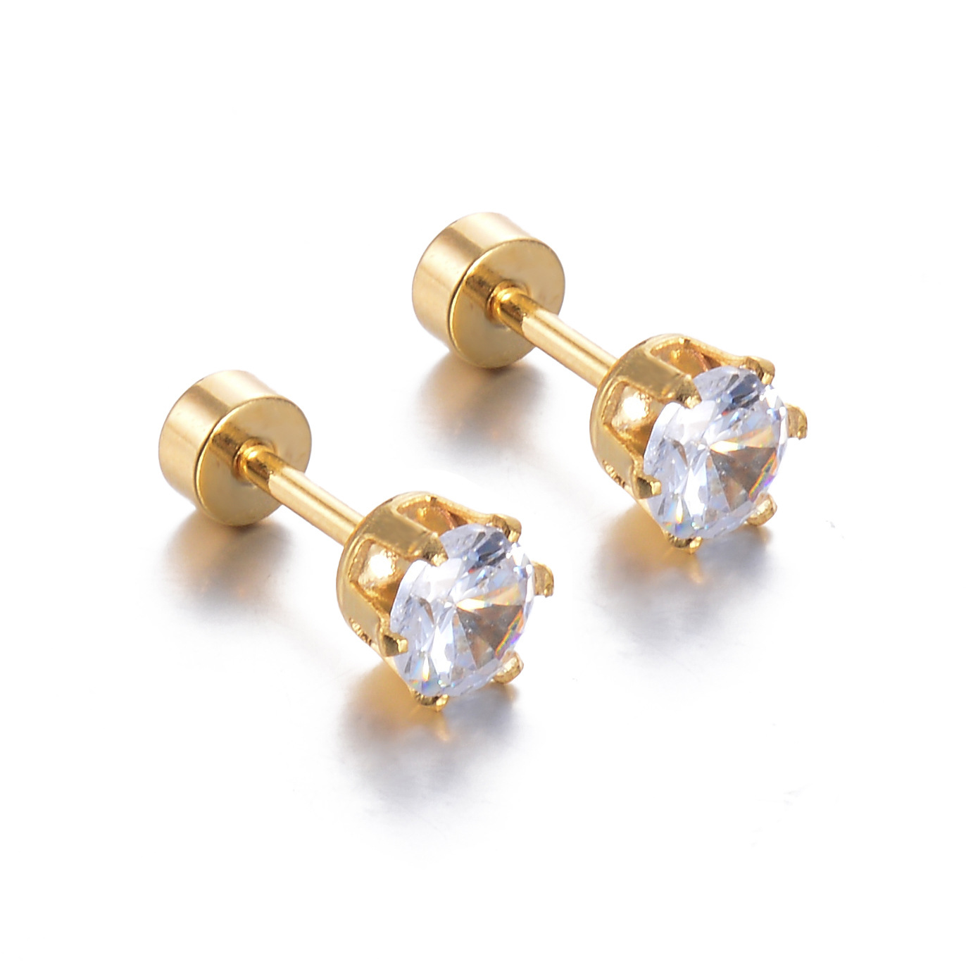 4g Weight PVD Coated Gold Plating Process 304 Stainless Steel Ear Needle Material 18K Real Gold Plated Plating Material Ear Studs Classification 1 Pair Quantity Holiday, Daily Occasion 304 Stainless Steel Material Geometric, Eye Pattern Women's Gender Simple Style Style Enamel Craft 1 Pair Simple Style Geometric Eye Enamel Stainless Steel Ear Studs 4