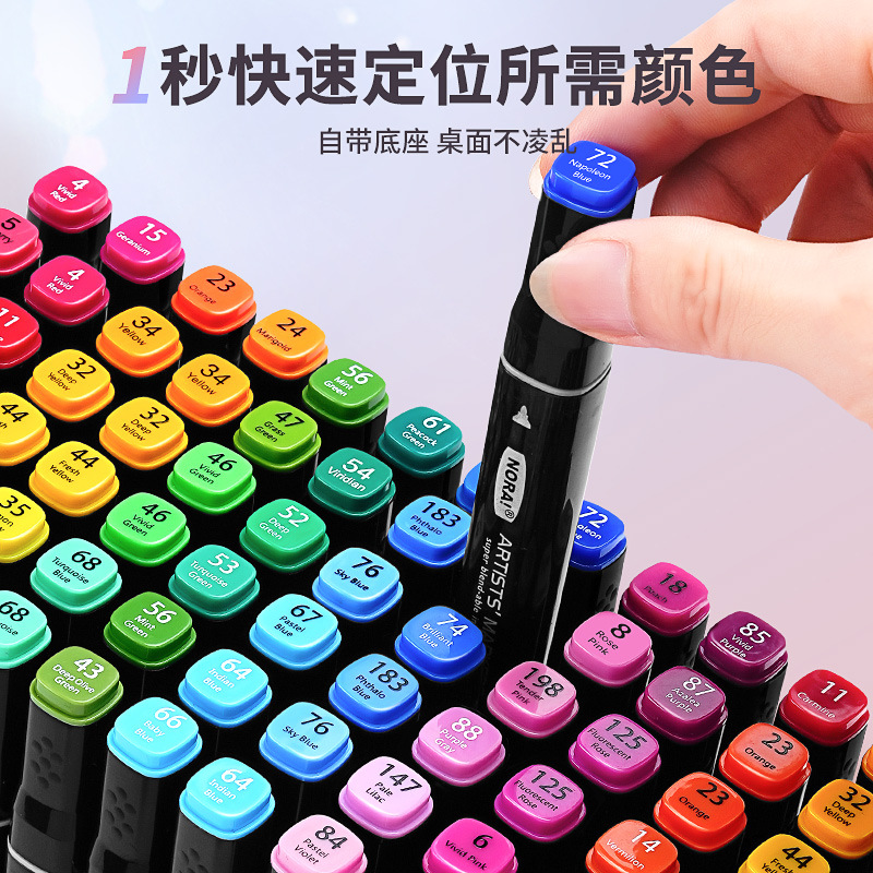 Single Oil-Based Marker for Color Correction, Dual-Head Non-Translucent Art Drawing Pen, Wholesale Coloring Pencils for Elementary School Students
